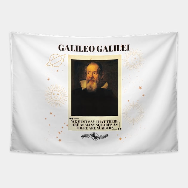 Portrait of Galileo Galilei Tapestry by Rubi16