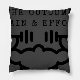 Strength is the outcome of Pain and Effort Pillow