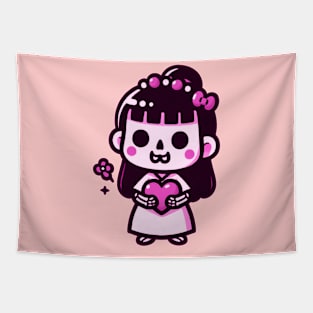 Pink Ghost Doll Tapestry