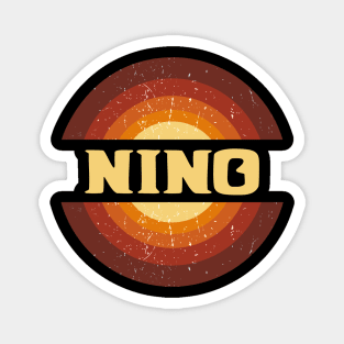 Vintage Proud Name Nino Anime Gift Circles Magnet