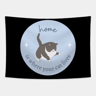 Home Is Where Your Cat Lives Cute Kitten Tapestry