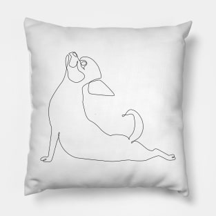 One Line Chihuahua Upward Facing Dog Pillow