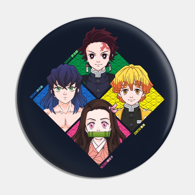 Kamaboko Squad Pin by TeeTowArt