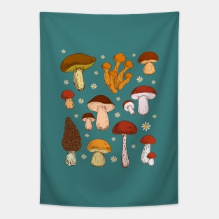 Fantastic Fungi, Wonderful World of Mushrooms Tapestry