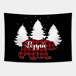 Buffalo Red Plaid Poppie Bear Matching Family Christmas Tapestry