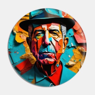 Leonard Cohen // Paper Art Pin