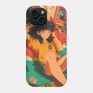 Retro 90s Anime Girl Phone Case