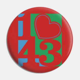 143: I Love You Pin