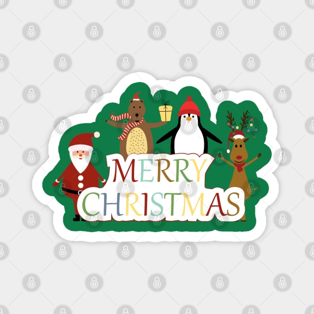 Merry Christmas friends Magnet by grafart