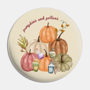 Pumpkins and potions Pin