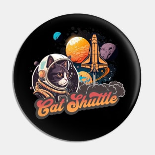 Cat Shuttle Space Explorer Pin