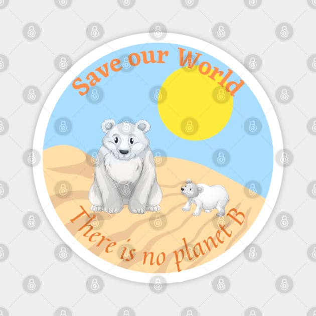 Polar bears and global warming Magnet by Try It