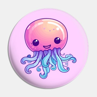 happy jellyfish cartoon Pin