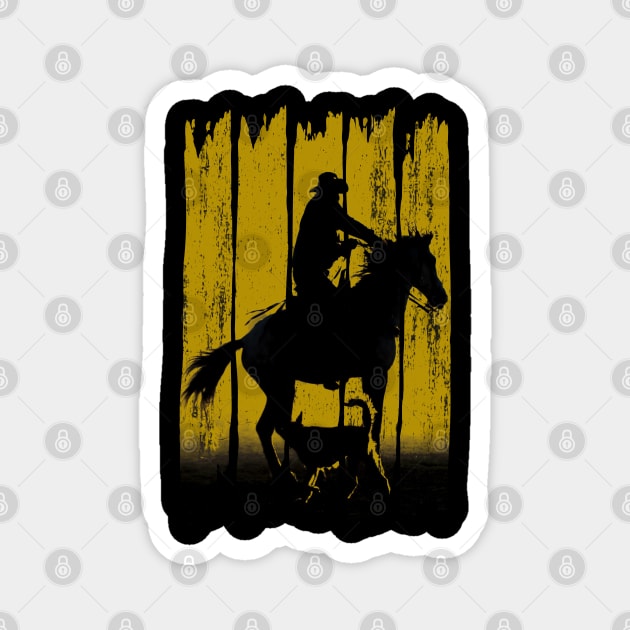 Western Cowboy Rancher Magnet by Gorilla-Tees