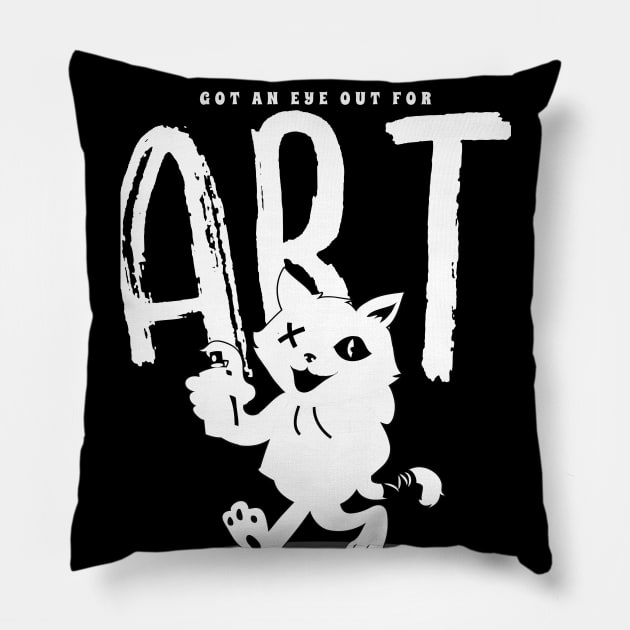 Got An Eye Out For Art Pillow by TeachUrb