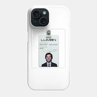 Severance series lumon industries MARK SCOUT Badge fan works graphic design by ironpalette Phone Case