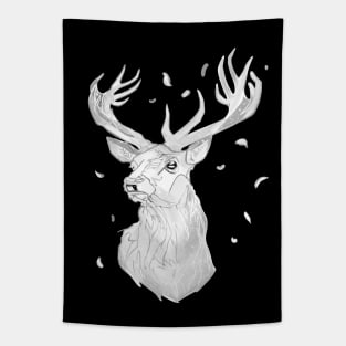 White Stag, Magical Deer Tapestry