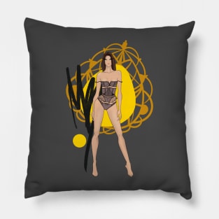 Fashion illustration. Design Pillow