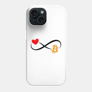 Bitcoin infitiny heart Phone Case