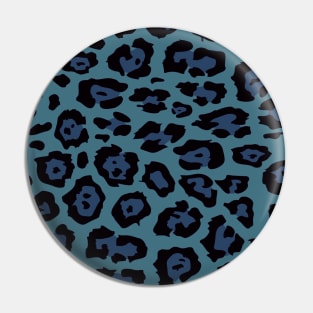 blue cheetahprint pattern rockabilly rockabella fifties punk burlesque 50s retro Pin