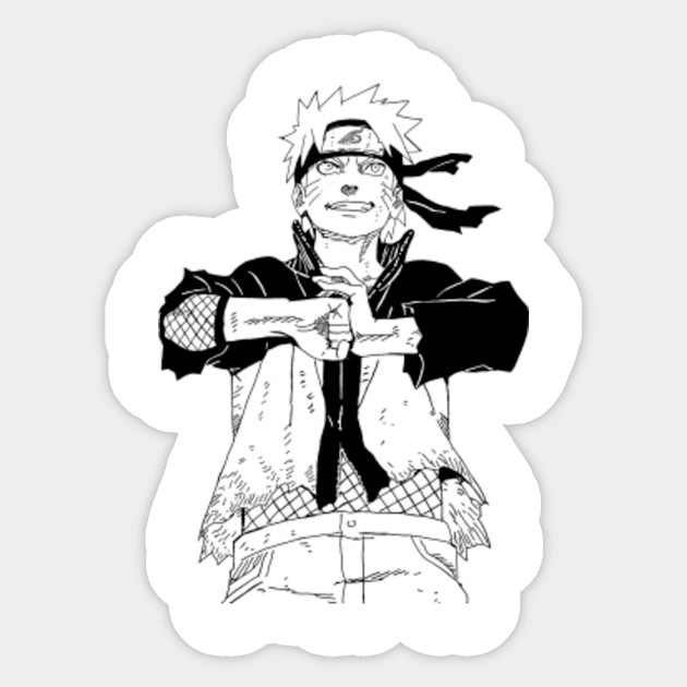 Naruto Outline Naruto Sticker Teepublic