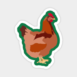 Brown Backyard Chicken Magnet