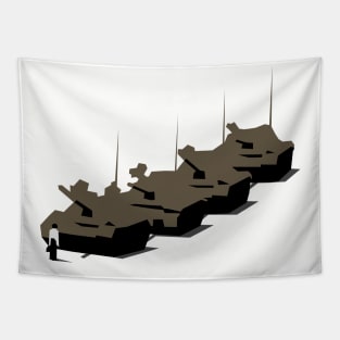 Tank Man Vector Graphic Tapestry