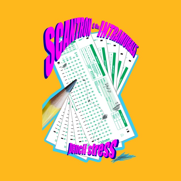 Scantron & the INTRAMURALS- pencil stress tour shirt by Popoffthepage