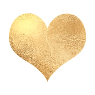 Golden Heart, Faux Gold Foil T-Shirt