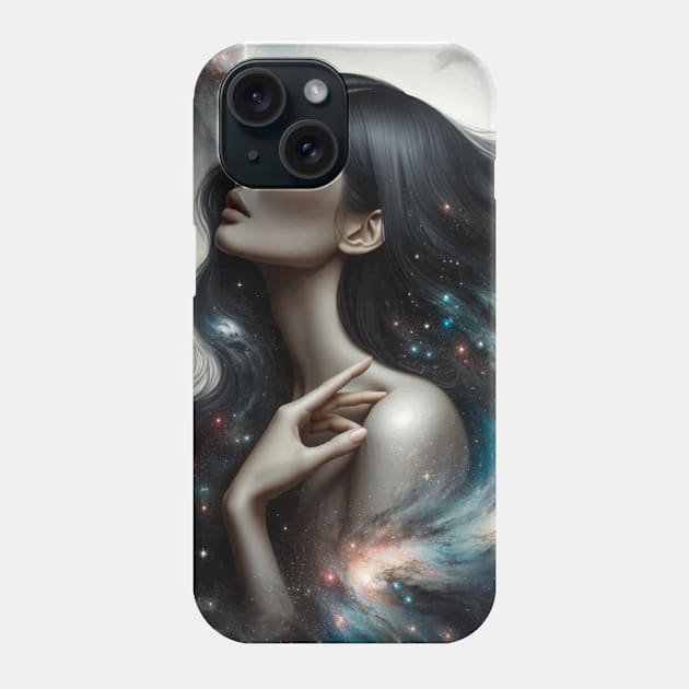 Universe Woman Space Art Phone Case by CraftyDesign66