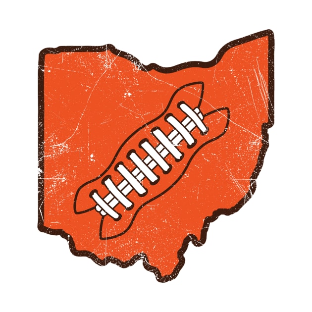 Ohio Football, Retro - White/Orange/Brown by KFig21