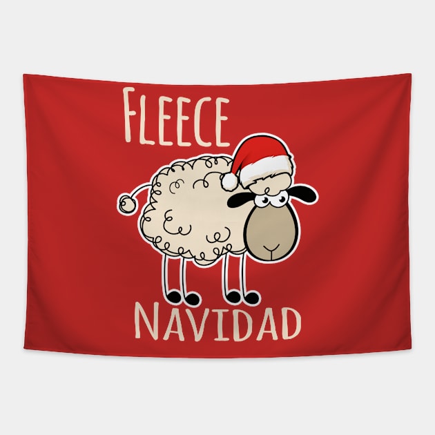 Fleece Navidad Tapestry by Alema Art