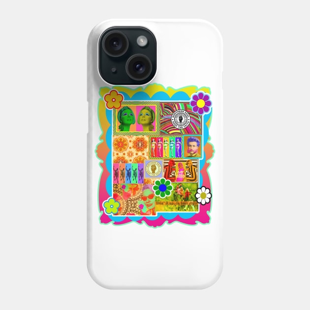 60s psychedelic collage Phone Case by SortaFairytale