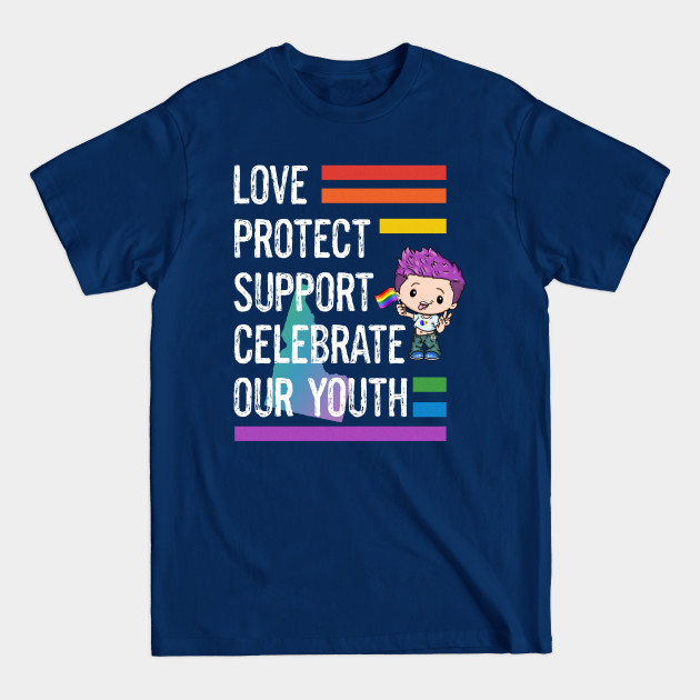 Disover Idaho Gay Kids Youth Love Protect Support Celebrate Our Youth Gay LGBTQ Pride - Idaho Gay - T-Shirt