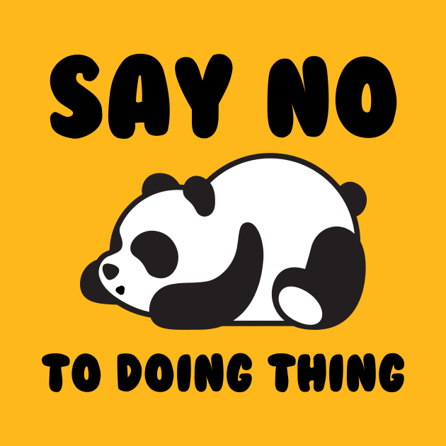 Say No To Doing Thing Sleeping Panda Women by admeral