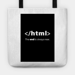 Coding Cards, Graphics Filled With HTML Coding Jokes Tote