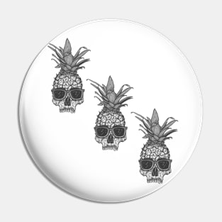 Pineapple Skulls Pin