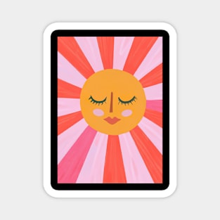 Minimalist Sun Face Magnet