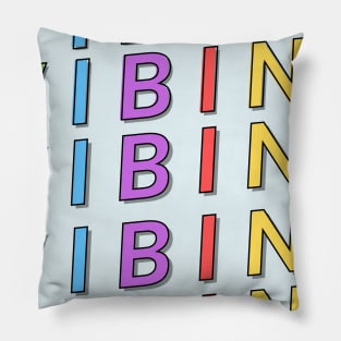 Vibin' - Rainbow Typography Design Pillow