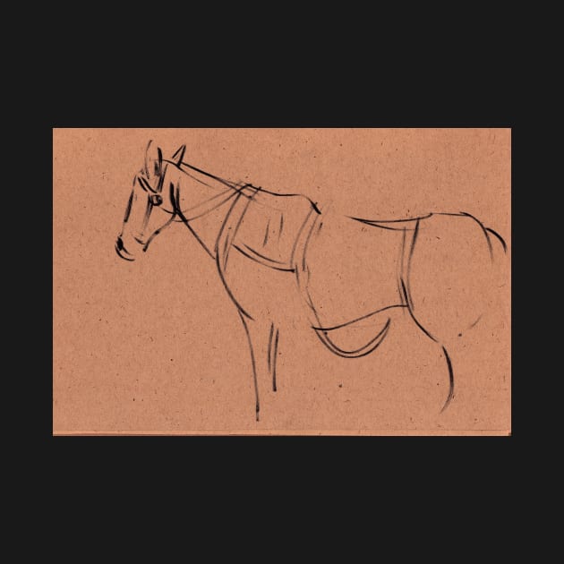 Horse sketch #1 by tranquilwaters