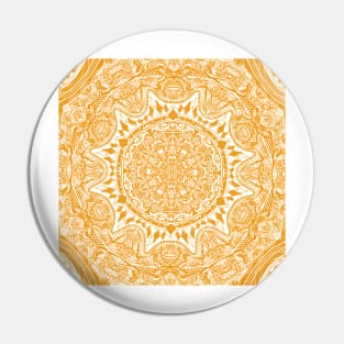 Orange mandala pattern Pin