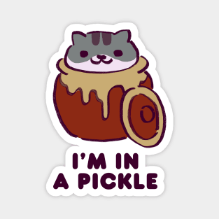 kitty collector cat pickles pickles in a pickling jar / i'm in a pickle Magnet