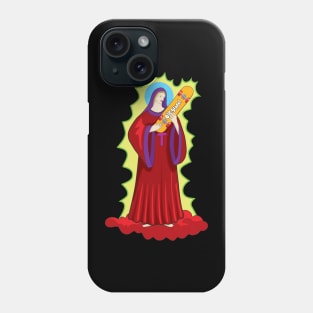 Saint holding a skateboard Phone Case