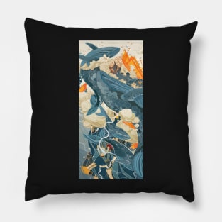 The Myth of Japanese Whales Pillow