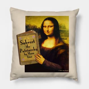 Mona Lisa: Subvert the Patriarchy Pillow
