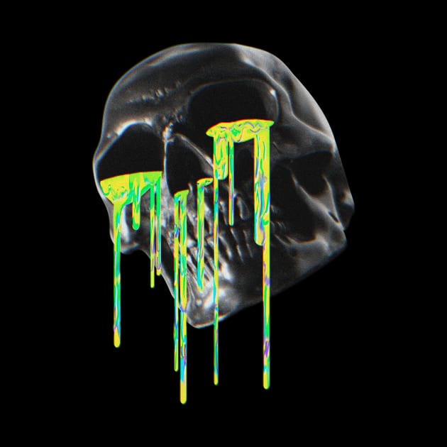 Drippy Skull Art by Riel