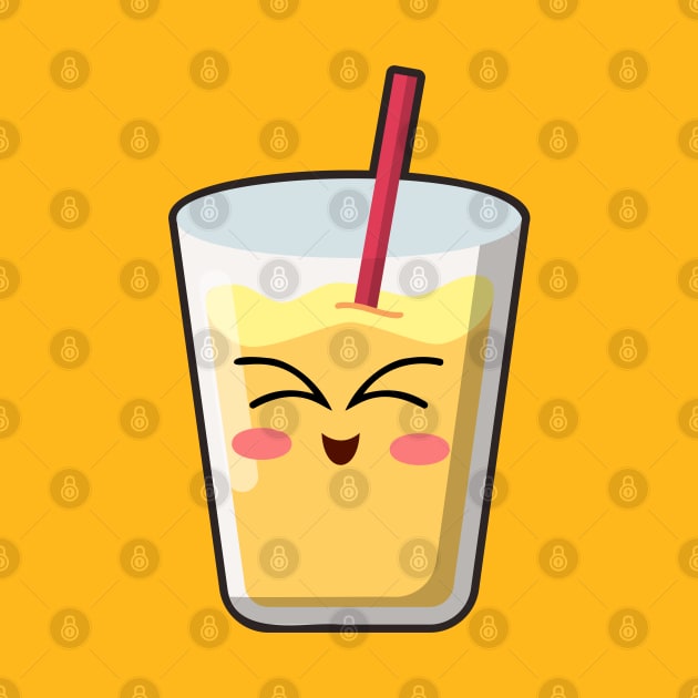 kawaii Cute Lemon fruit juice drink by ARTBYHM