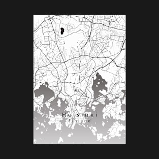 Helsinki Finland City Map T-Shirt