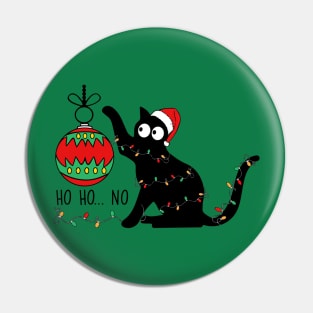 ho, ho... no - Funny Christmas Cat Pin