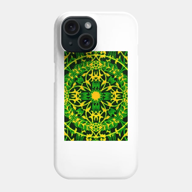 Green & Yellow Mandala Phone Case by HIghlandkings